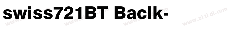 swiss721BT Baclk字体转换